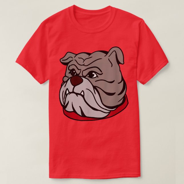 Bull Dog aggressiv och stark  T Shirt (Design framsida)