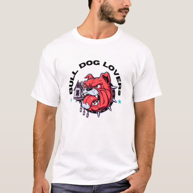 Bull dog älskare t shirt (Framsida)