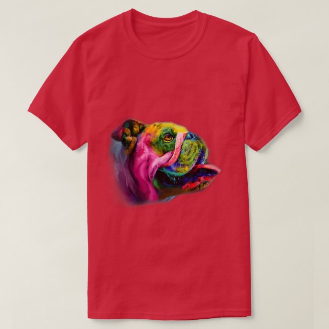Bull Dog for a Bull Dog Mamma T-Shirt (Design framsida)