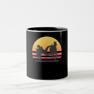 Bull Dogging Steer Wrestling Älskare Costume Gift Två-Tonad Mugg