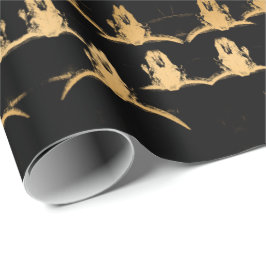 Bull Döskallars Black Guld Elegant Snyggt Presentpapper