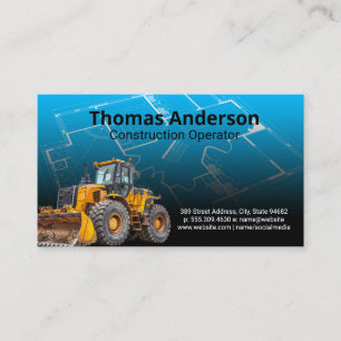 Bull Dozer Bygga utskrifter Visitkort