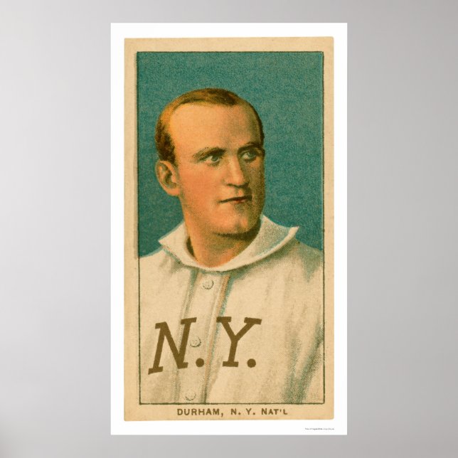 Bull Durham Baseball Card 1909 Poster (Framsidan)