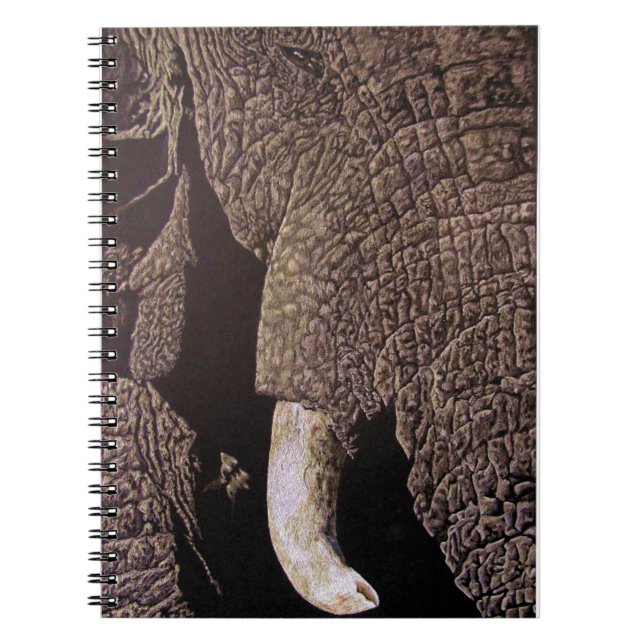 Bull Elephant Anteckningsbok Med Spiral (Framsidan)