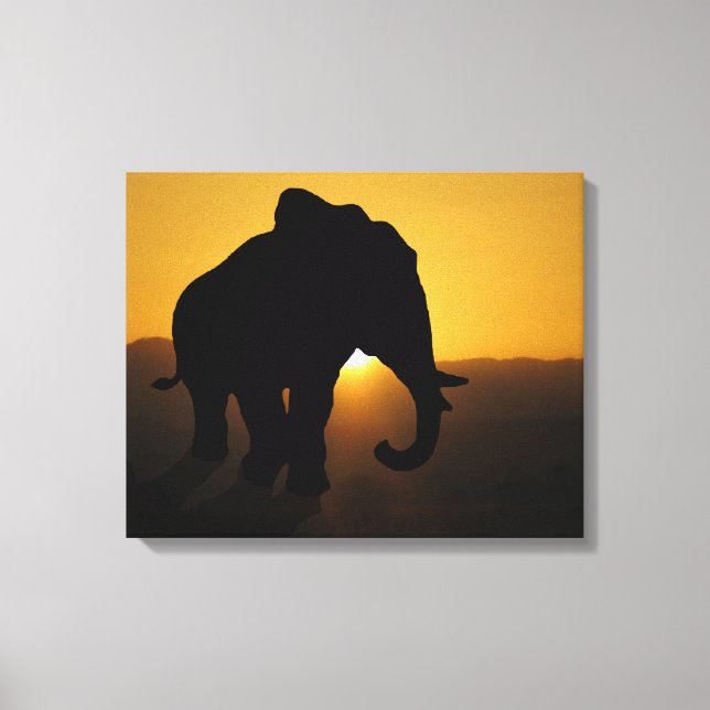 Bull Elephant Canvastryck (Framsida)