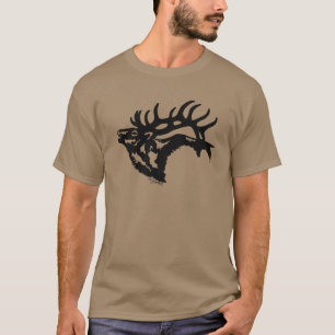 Bull Elk Black Silhouette T Shirt
