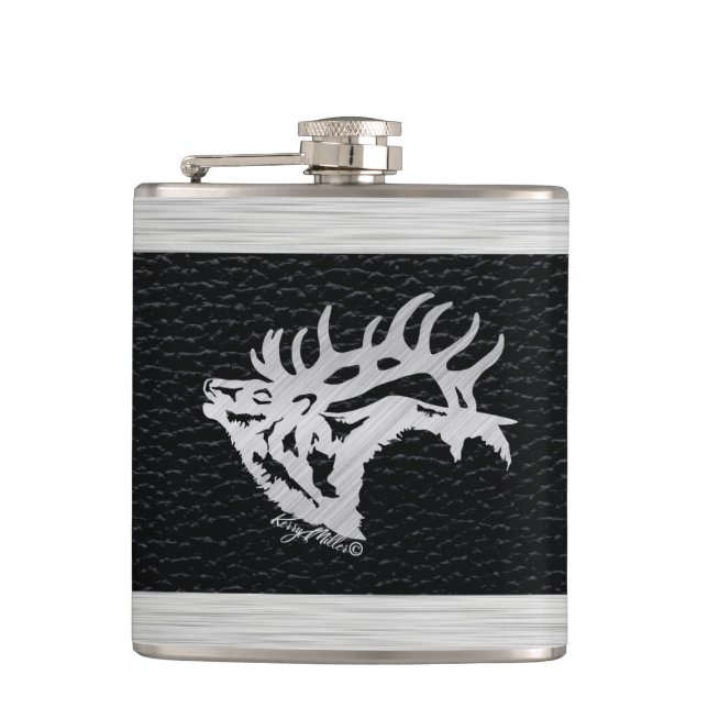 Bull Elk Flask Fickplunta (Framsidan)
