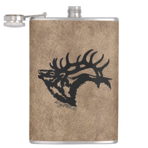 Bull Elk Flask Fickplunta