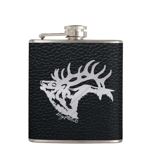 Bull Elk Flask Fickplunta (Framsidan)