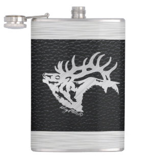 Bull Elk Flask Fickplunta
