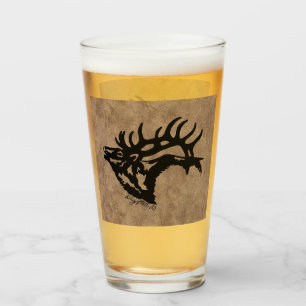 Bull Elk Glaskopp