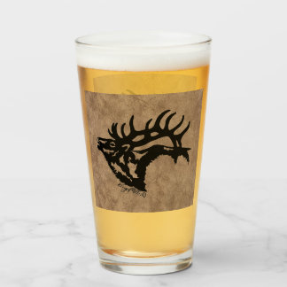 Bull Elk Glaskopp
