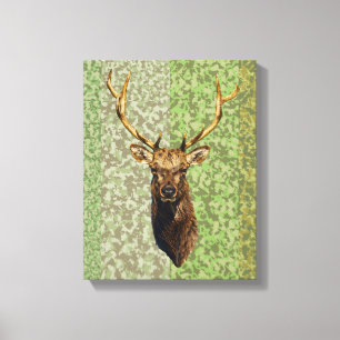 Bull Elk Head Animal nature willife art Canvastryck