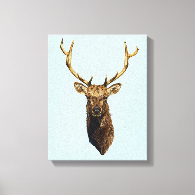 Bull Elk Head Animal nature willife art Canvastryck (Framsida)