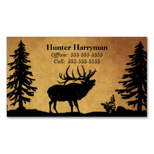 Bull Elk Hunter Outfitters Professionell Magnetiska Visitkort