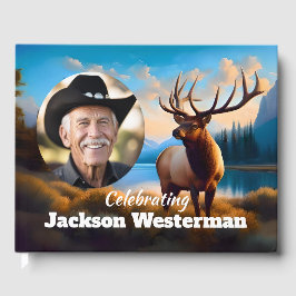 Bull Elk i Mountain Sjö Memorial Gästböcker