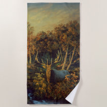 Bull Elk in Autumn Forest
