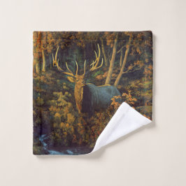 Bull Elk in Autumn Forest