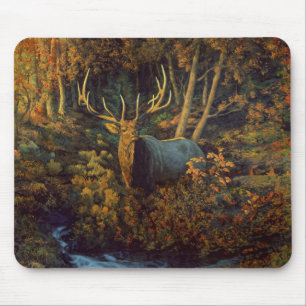 Bull Elk in Autumn Forest Musmatta