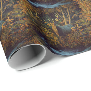 Bull Elk in Autumn Forest Presentpapper