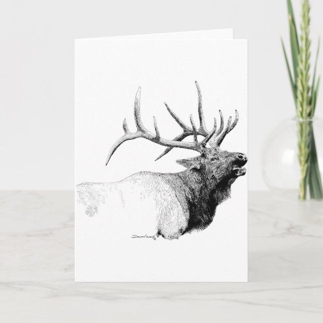 Bull Elk Kort (Framsida)