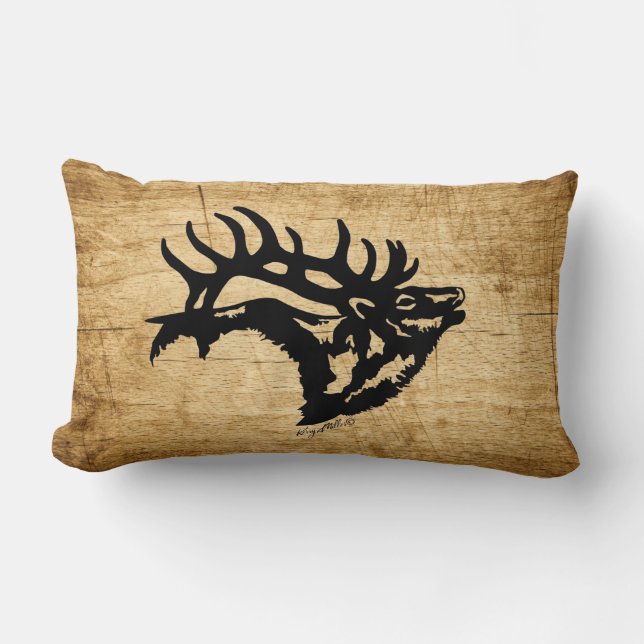 Bull Elk Lumbarkudde (Framsida)