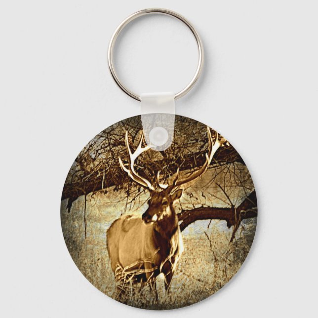 Bull Elk Nyckelring (Framsida)