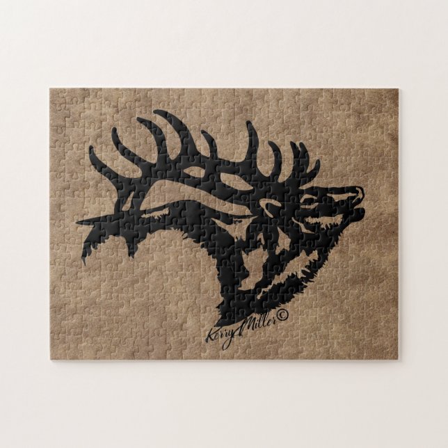 Bull Elk Pussel (Horisontell)