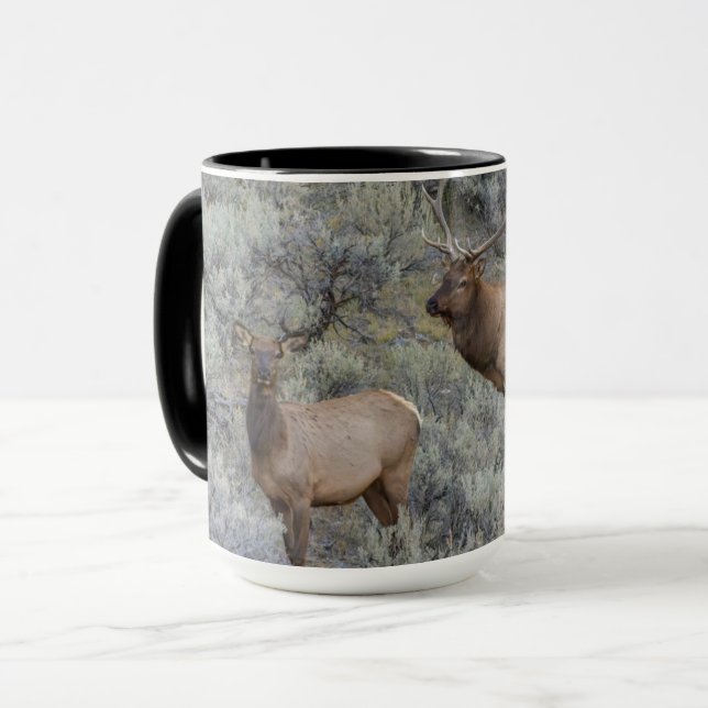 Bull Elk | Yellowstone National Park, Wyoming Mugg (Framsida vänster)