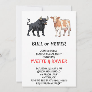 Bull eller Kviga Köns Avslöjande Inbjudan