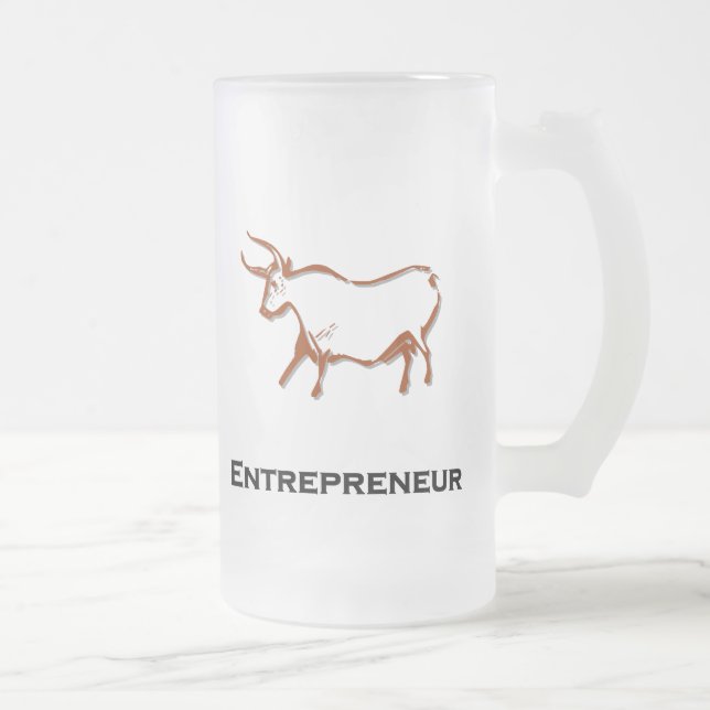 Bull Entrepreneur Brown Frostat Ölglas (Höger)