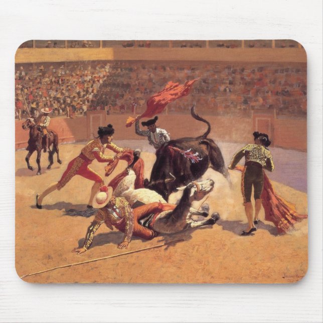 Bull Fight in Mexico (av Frederic Remington) Musmatta (Framsidan)