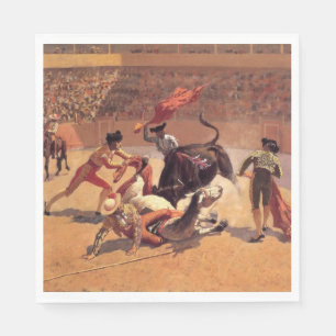 Bull Fight in Mexico (av Frederic Remington) Pappersservett