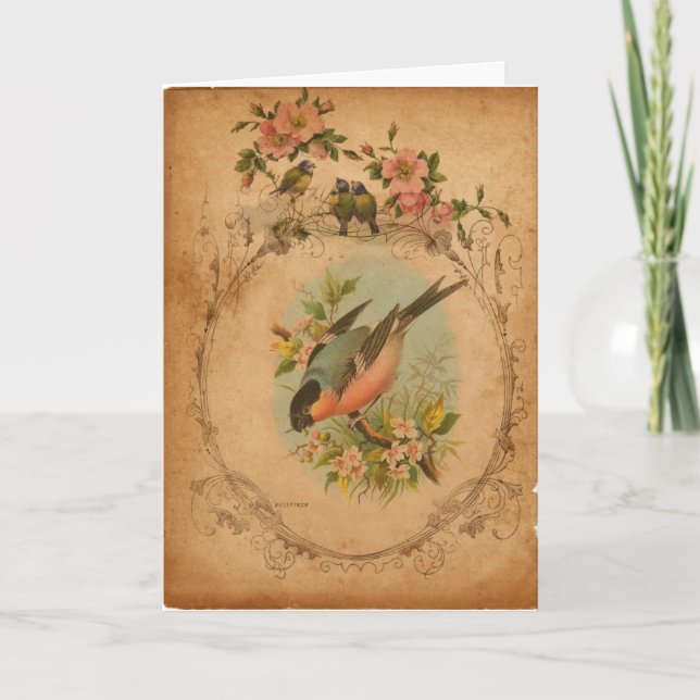 Bull Finch Digital Art Kort (Framsida)