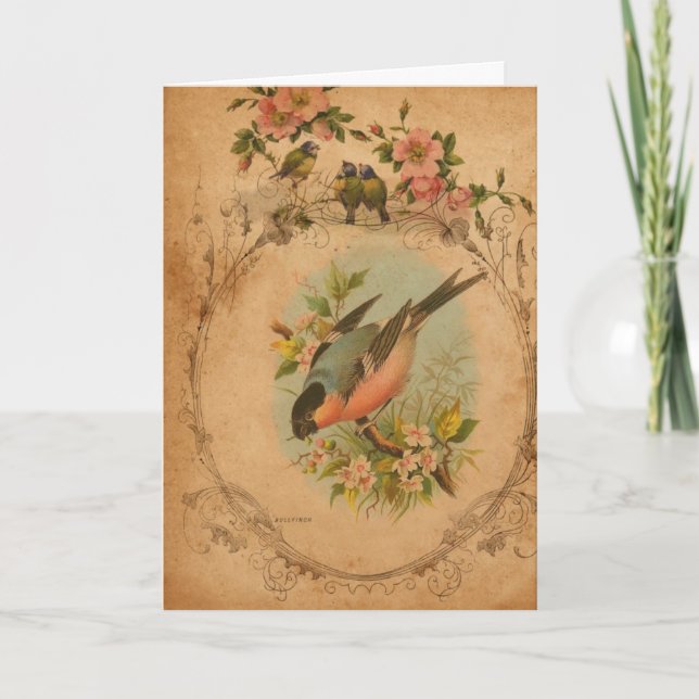 Bull Finch Digital Art Kort (Framsida)