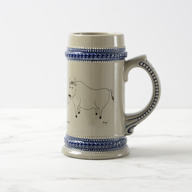 Bull Folk Art Stein Sejdel (Höger)