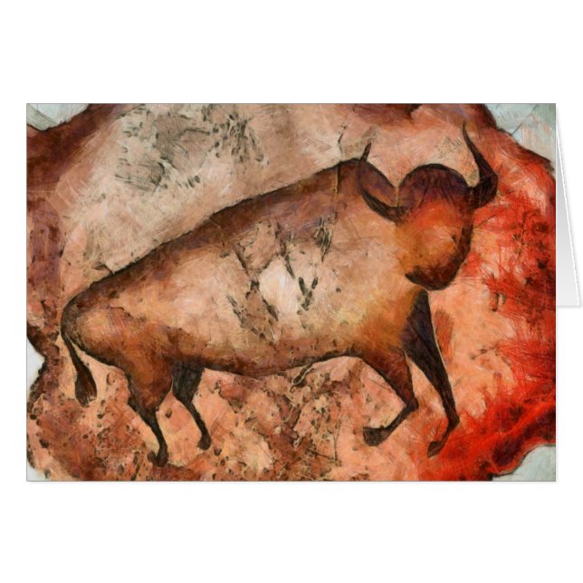 Bull från Altamira Hälsningskort (Framsidan Horizontal)