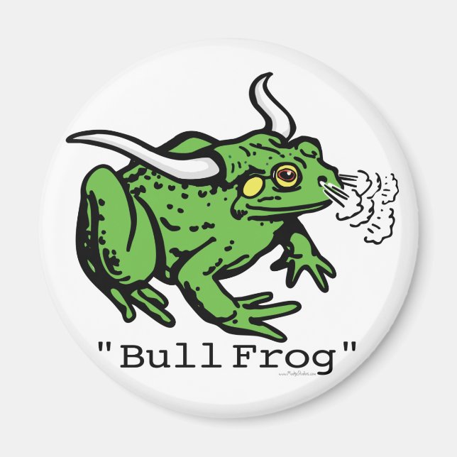 Bull Frog Bullfrog av Mudge Studios Magnet (Framsidan)