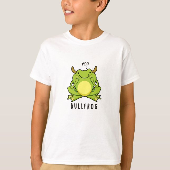 Bull Frog Funny Animal Frog Pun T Shirt (Framsida)