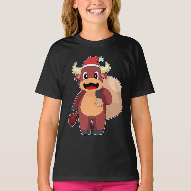 Bull God jul Jultomten T Shirt (Framsida)
