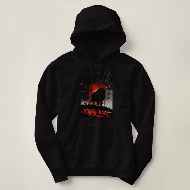 Bull Hoodie T Shirt (Design framsida)