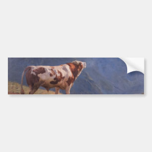 Bull i Alpernorna (av Eugène Burnand) Bildekal
