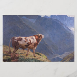 Bull i Alpernorna (av Eugène Burnand) Brevpapper