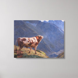 Bull i Alpernorna (av Eugène Burnand) Canvastryck