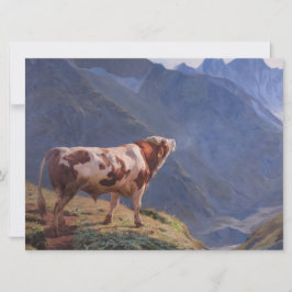 Bull i Alpernorna (av Eugène Burnand) Kort
