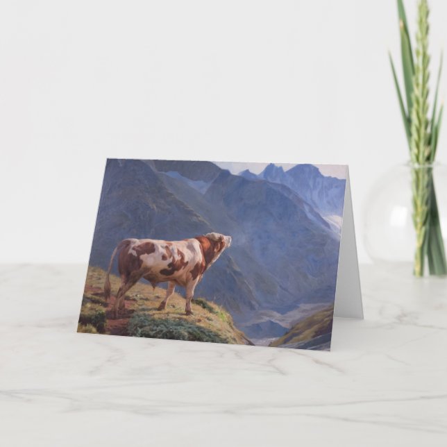 Bull i Alpernorna (av Eugène Burnand) Kort (Framsida)