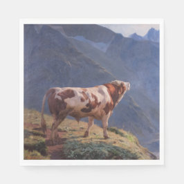 Bull i Alpernorna (av Eugène Burnand) Pappersservett