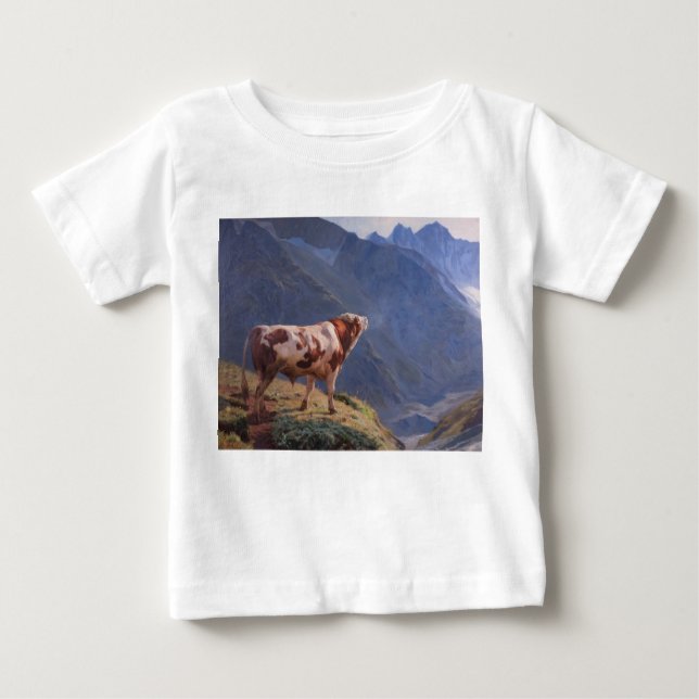 Bull i Alpernorna (av Eugène Burnand) T Shirt (Framsida)