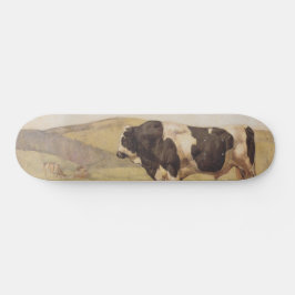 Bull i ett landsbygdslandskap (av Ferdinand Hodler Mini Skateboard Bräda 18,5 Cm