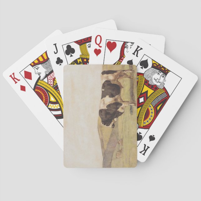 Bull i schweiziskt landskap (av Ferdinand Hodler) Casinokort (Baksidan)